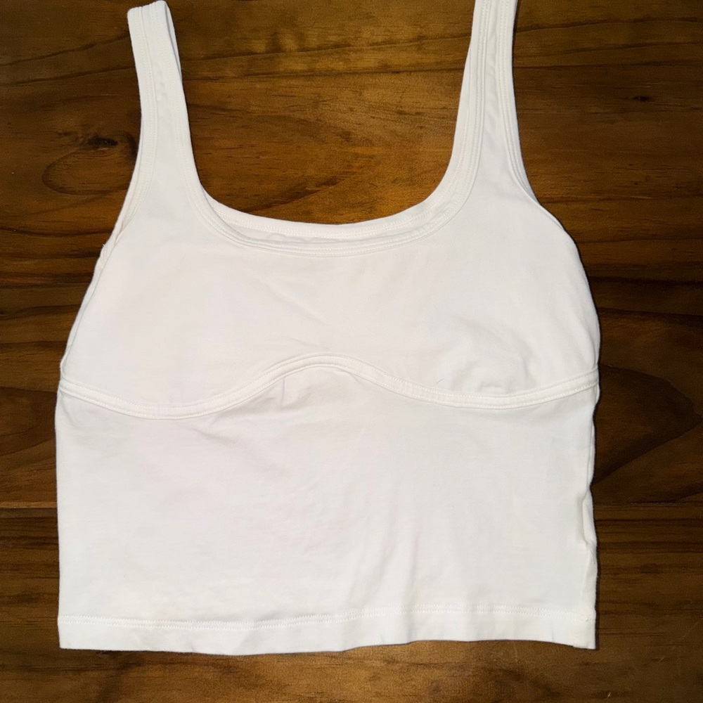 PINK Victoria's Secret White Cropped Tank Top
